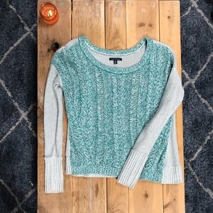 American Eagle Outfitters cozy teal sweater